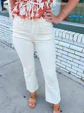 Load image into Gallery viewer, The Jeanne Cropped Flare-Cream