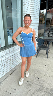 Simply Candid Athleisure Top-Blue