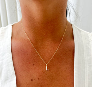 Pearl Initial Necklace