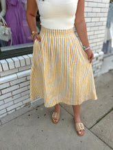 Load image into Gallery viewer, Sunny Side Pleated Midi Skirt