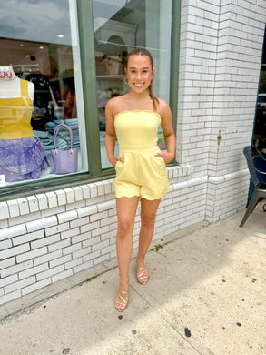 Chasing the Sun Romper-Lemon