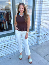 Load image into Gallery viewer, The Toffee Belle Peplum Top