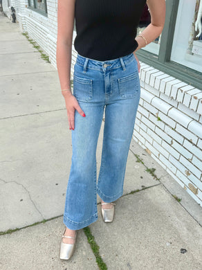Blue Ember Wide Leg Jeans