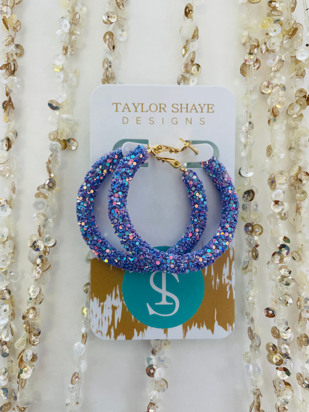 Glitter Hinge Hoops