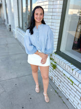 Load image into Gallery viewer, A Sunday in Blue Checkered Top