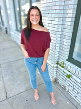 Load image into Gallery viewer, The Wine &amp; Dine Top-Maroon