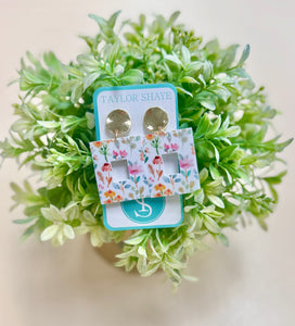Naomi Floral Rectangle Drops