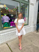 Load image into Gallery viewer, Eyeing Eyelet Elegance Mini Dress