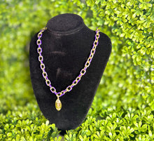 Load image into Gallery viewer, Purple Ezzy Chain Necklace