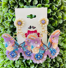 Load image into Gallery viewer, Whimsical Butterfly Earrings