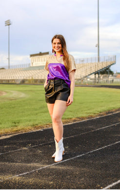 It's A Winner Color Block-Purple