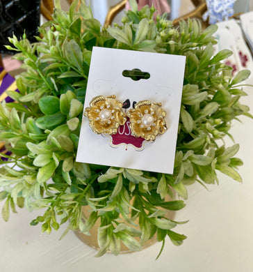 Gold Floral Earrings
