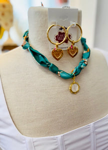 Scarf Necklace-Charm Bar