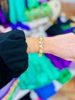 Crystal Stretch Bracelet-Champagne