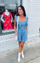 Load image into Gallery viewer, Delightful Denim Romper