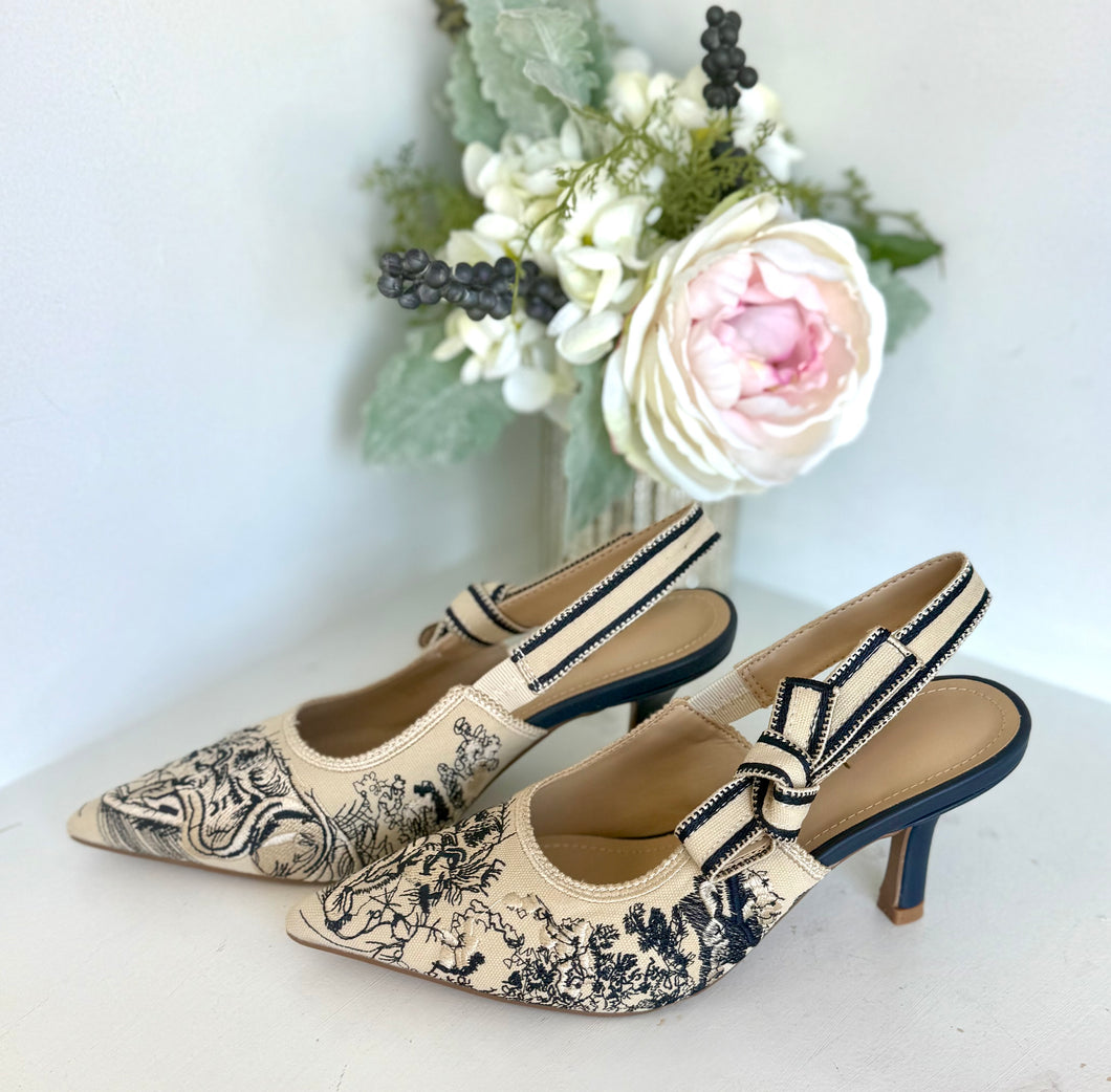 Blue Botanica Heels