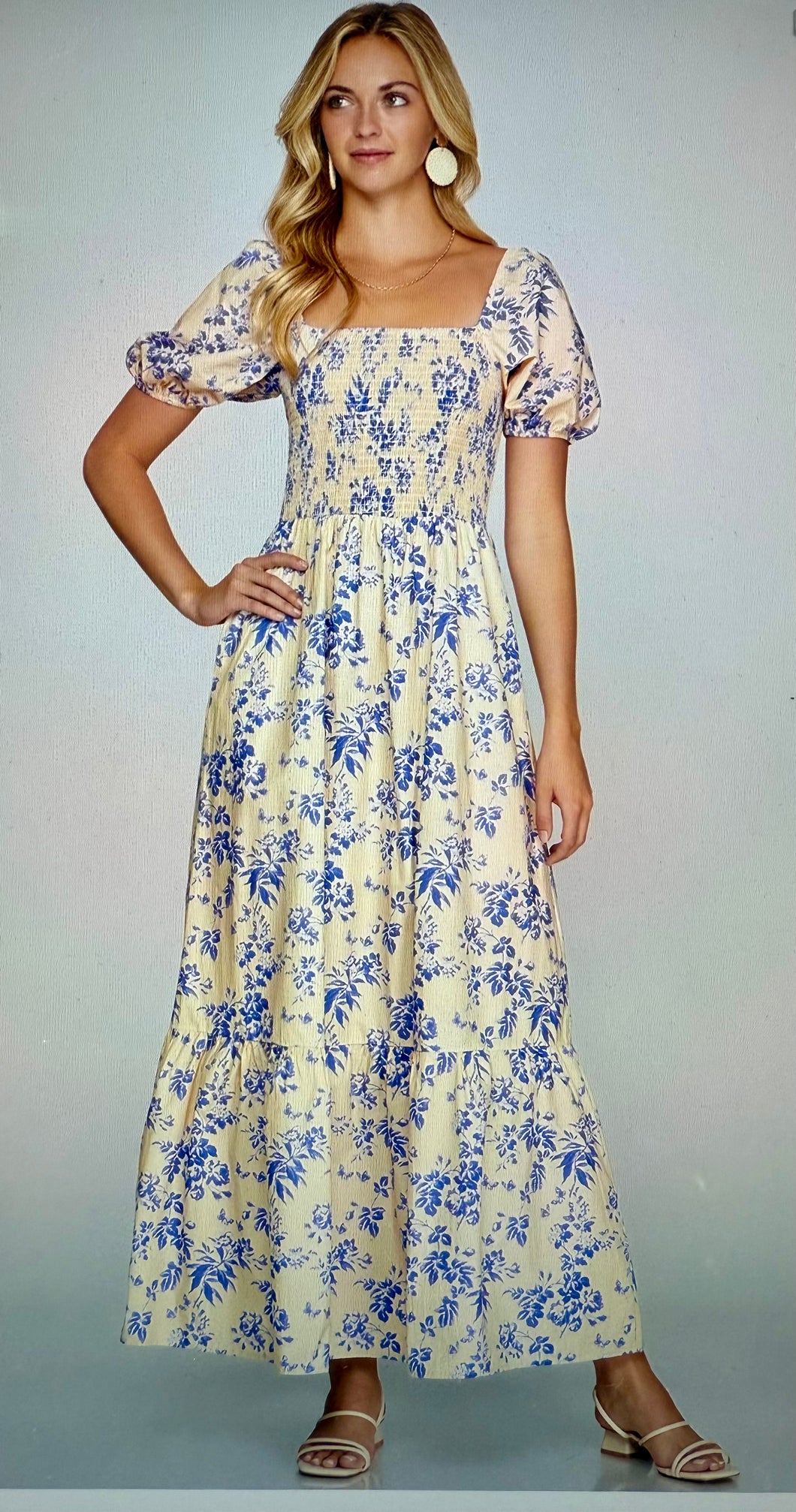 Sky in Bloom Maxi Dress