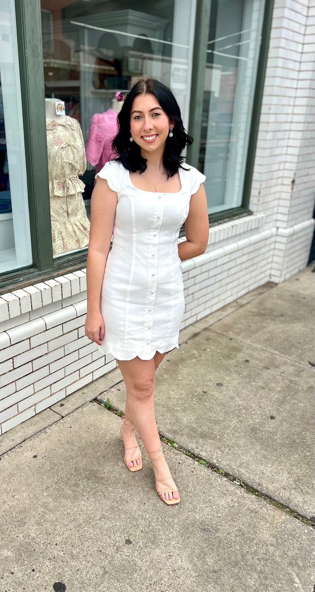Remind Myself Mini Dress-White