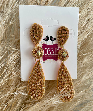 Rose Gold Drop Earring