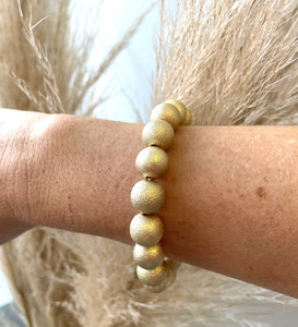 Brushed Gold Textured Bracelet