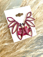 Load image into Gallery viewer, Rhinestone Metal Flower Earring