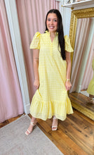 Load image into Gallery viewer, The Eyelet of My Dreams Midi Dress-Yellow