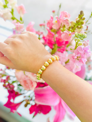 The Allison Brushed Gold Stretch Bracelet