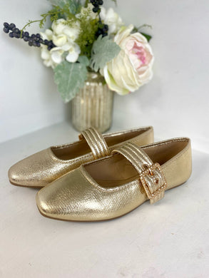 A Heart of Gold Mary Jane Flats