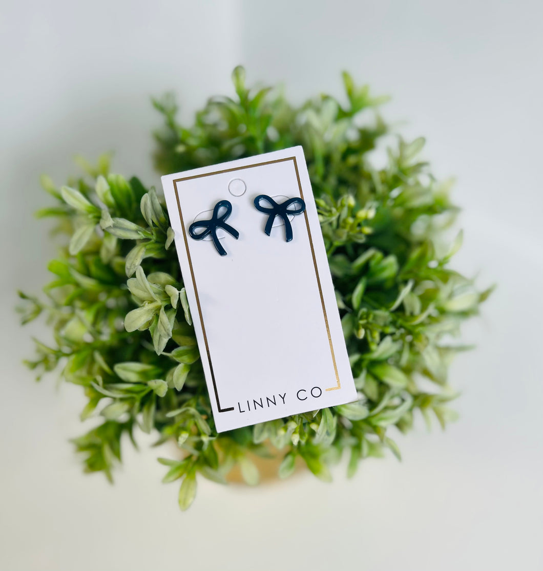 The Kiley Mini Bow-Navy