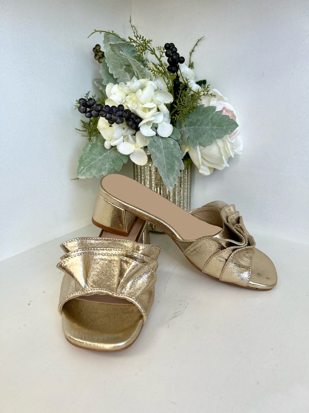 Embrace the Journey Kitten Heel-Gold