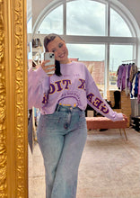 Load image into Gallery viewer, GEAUX Cropped Sweater-Purple