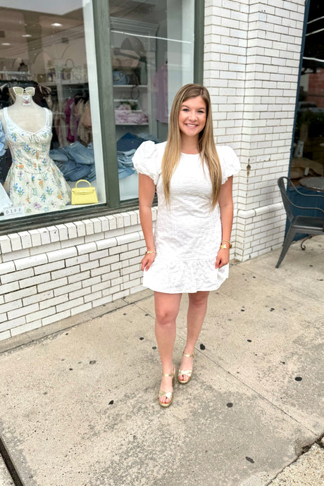Big Dreams Ahead Jacquard Mini Dress