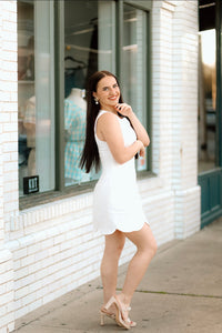 Make You Believe White Mini Dress
