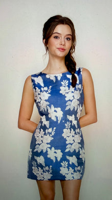 Southern Radiance Mini Dress-Navy