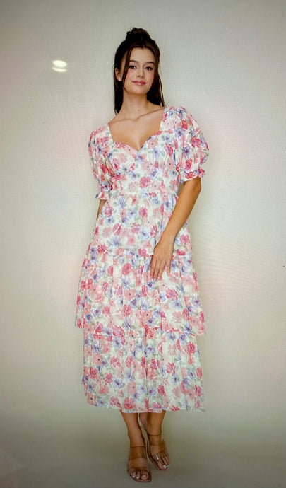 Pop and Pose Floral Midi Dress