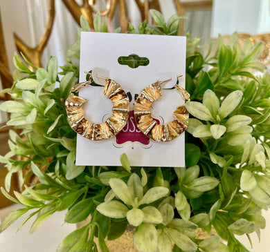 Crinkle Hoop Earrings