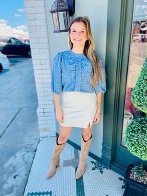 Golden Vibes Leather Mini Skirt