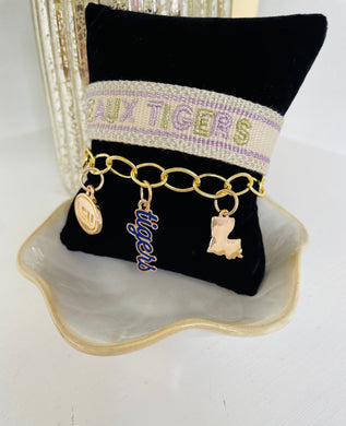 LSU Charm Bracelet