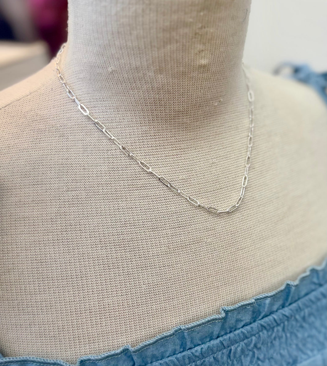 Charm Necklace Blank-Silver