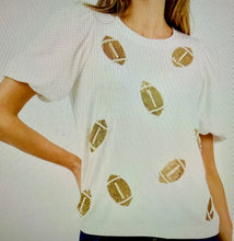 Load image into Gallery viewer, Game On Girly Football Top-Sequin