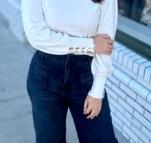 Load image into Gallery viewer, Back to Bows Knit Top - Cream