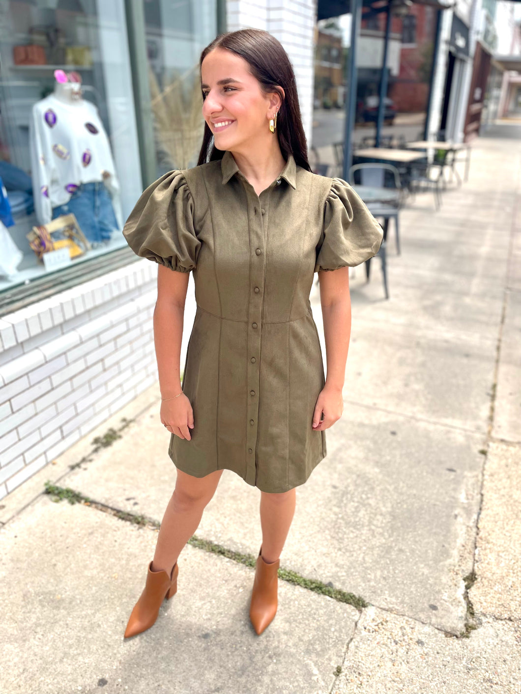 I Still Believe in You Dress-Olive