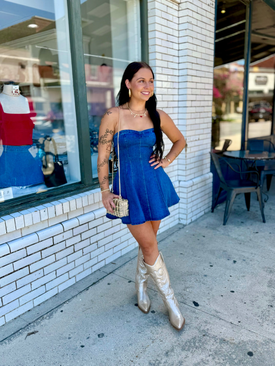 Dare in Denim Mini Dress