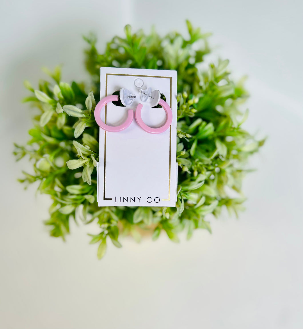 Holly-Mini Hoop-Pink Carnation