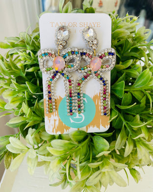 Glam Beaded Bow Drops
