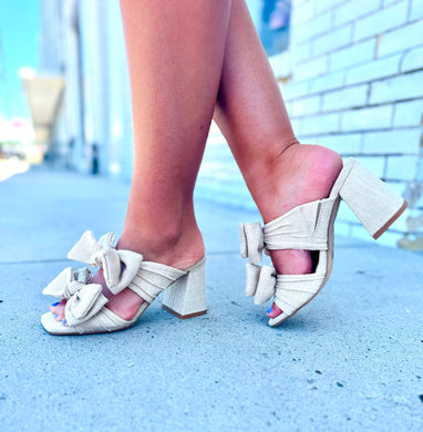The Lucy Double Bow Heel