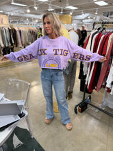 Load image into Gallery viewer, GEAUX Cropped Sweater-Purple