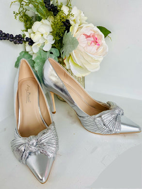 The Magic of Bows Silver Heels