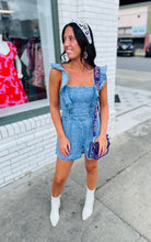 Load image into Gallery viewer, Delightful Denim Romper