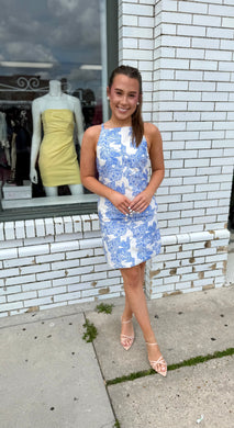 Bloom in Blue Embroidered Dress
